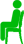Sitzplatz Symbol grün